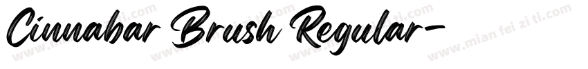 Cinnabar Brush Regular字体转换